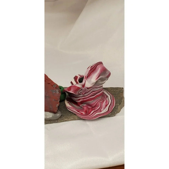 Southwestern Native Clay Figurine On Slate And Jasper Signed By J.K. SEVERSON - Picture 8 of 15